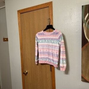 Epic Threads NWT Large Multi-Color w/Fair Isle Print Long Sleeve Sweatshirt
